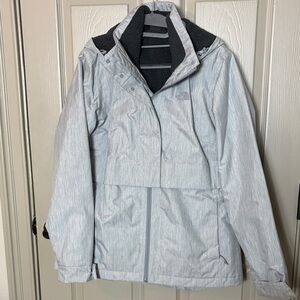 The North Face Silver Gray Women's Hooded Jacket Sz L NWOT